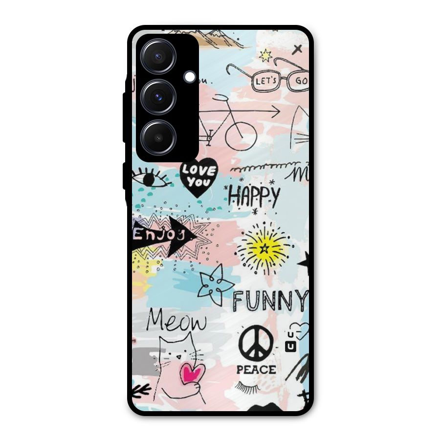 Peace And Funny Metal Back Case for Galaxy A55