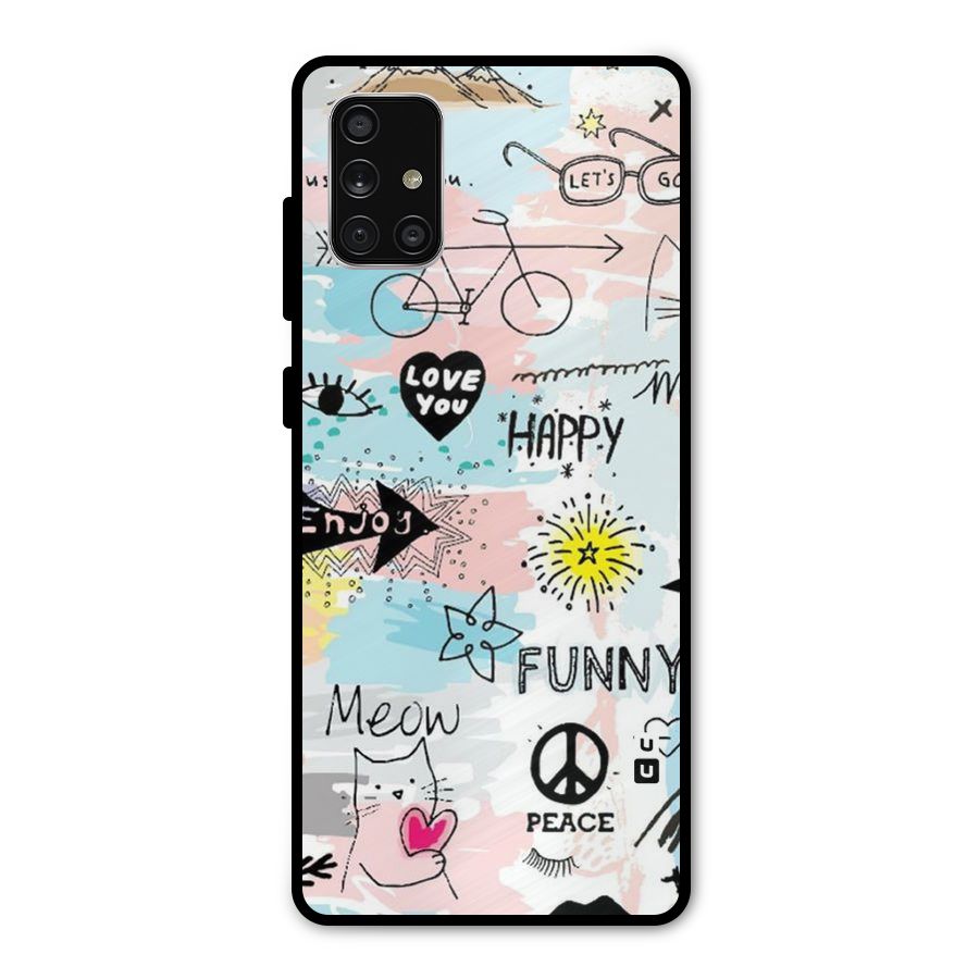 Peace And Funny Metal Back Case for Galaxy A71