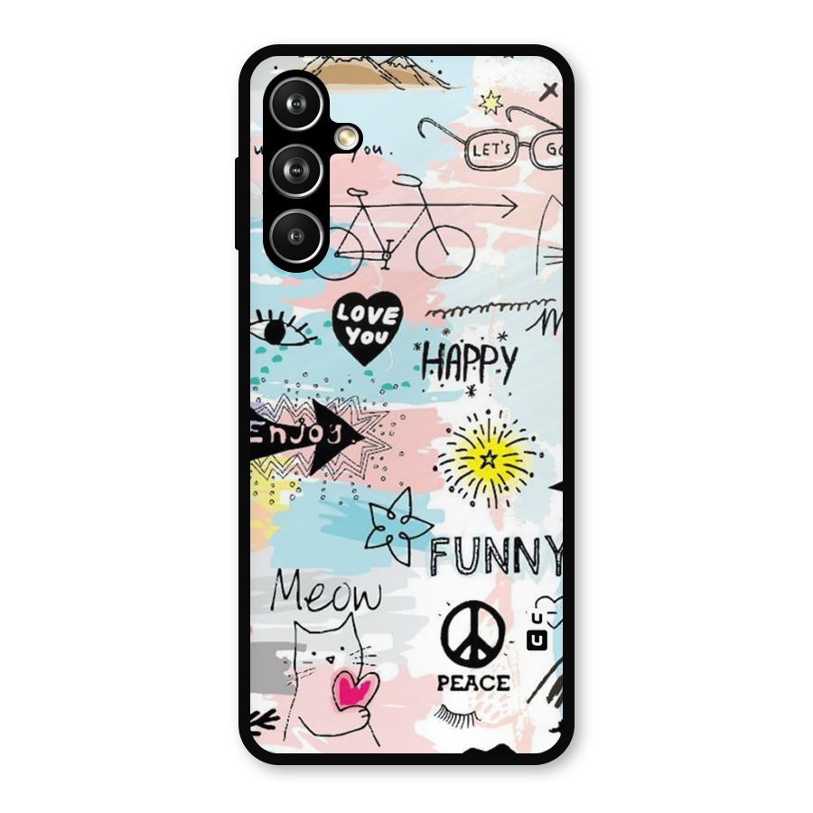 Peace And Funny Metal Back Case for Galaxy F54