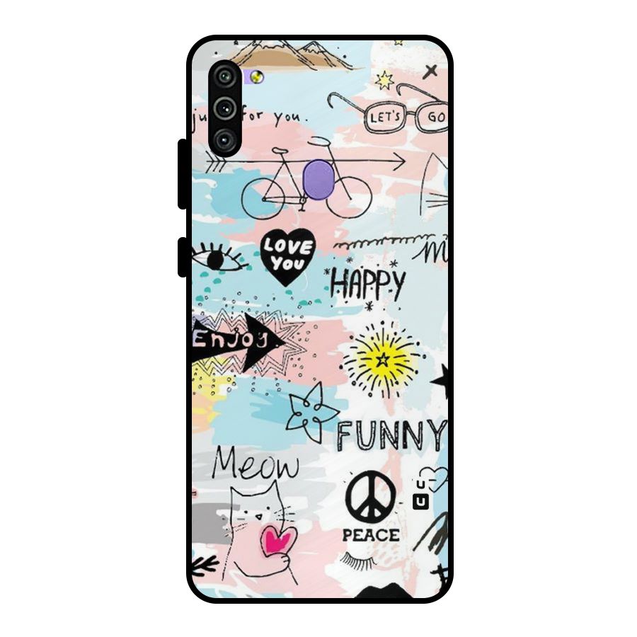 Peace And Funny Metal Back Case for Galaxy M11