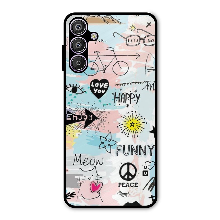 Peace And Funny Metal Back Case for Galaxy M15