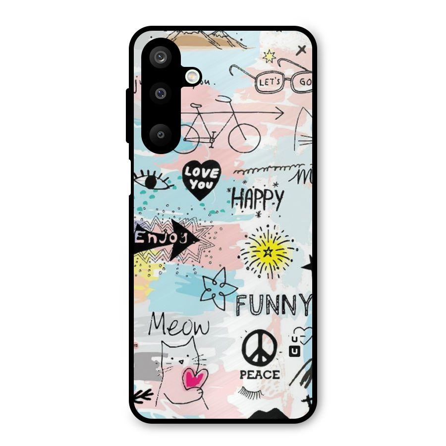 Peace And Funny Metal Back Case for Galaxy M16