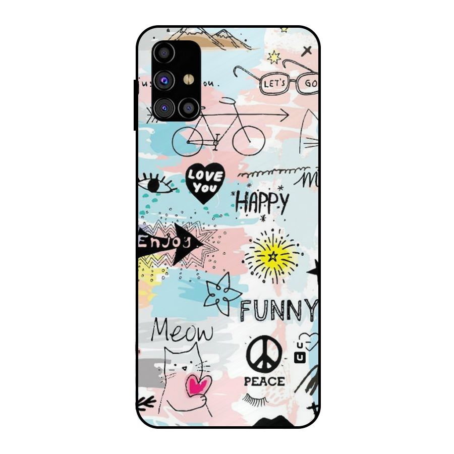 Peace And Funny Metal Back Case for Galaxy M31s