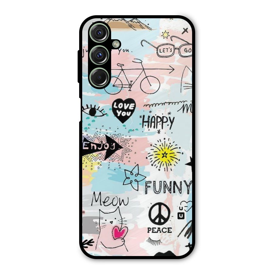 Peace And Funny Metal Back Case for Galaxy M34
