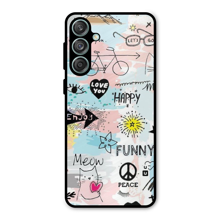 Peace And Funny Metal Back Case for Galaxy M55 5G