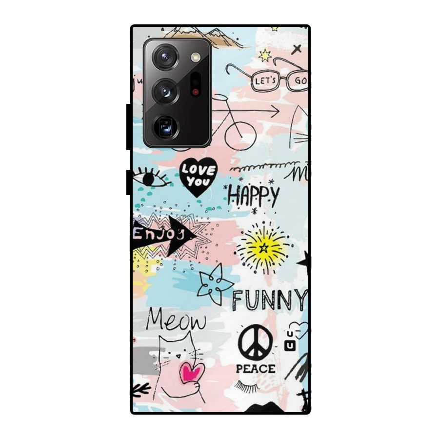 Peace And Funny Metal Back Case for Galaxy Note 20 Ultra