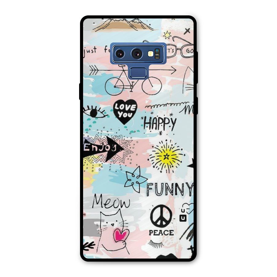 Peace And Funny Metal Back Case for Galaxy Note 9