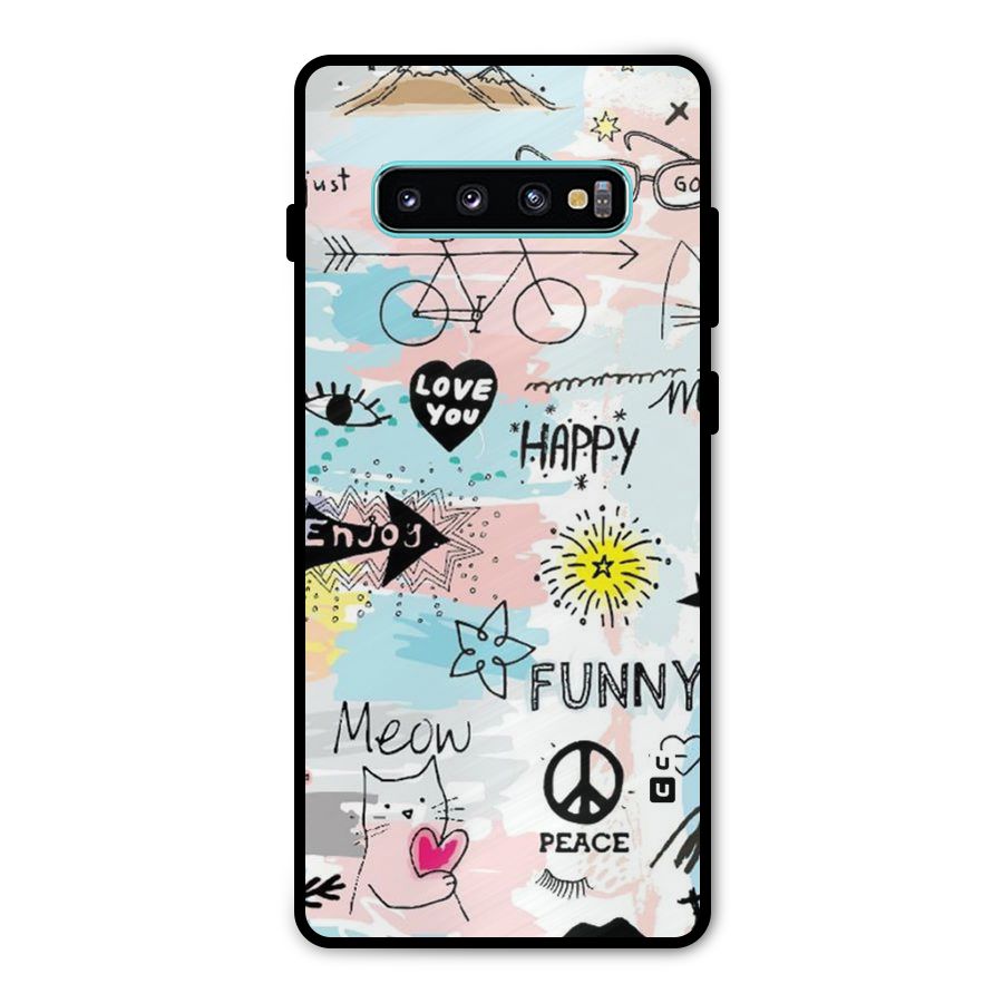 Peace And Funny Metal Back Case for Galaxy S10 Plus