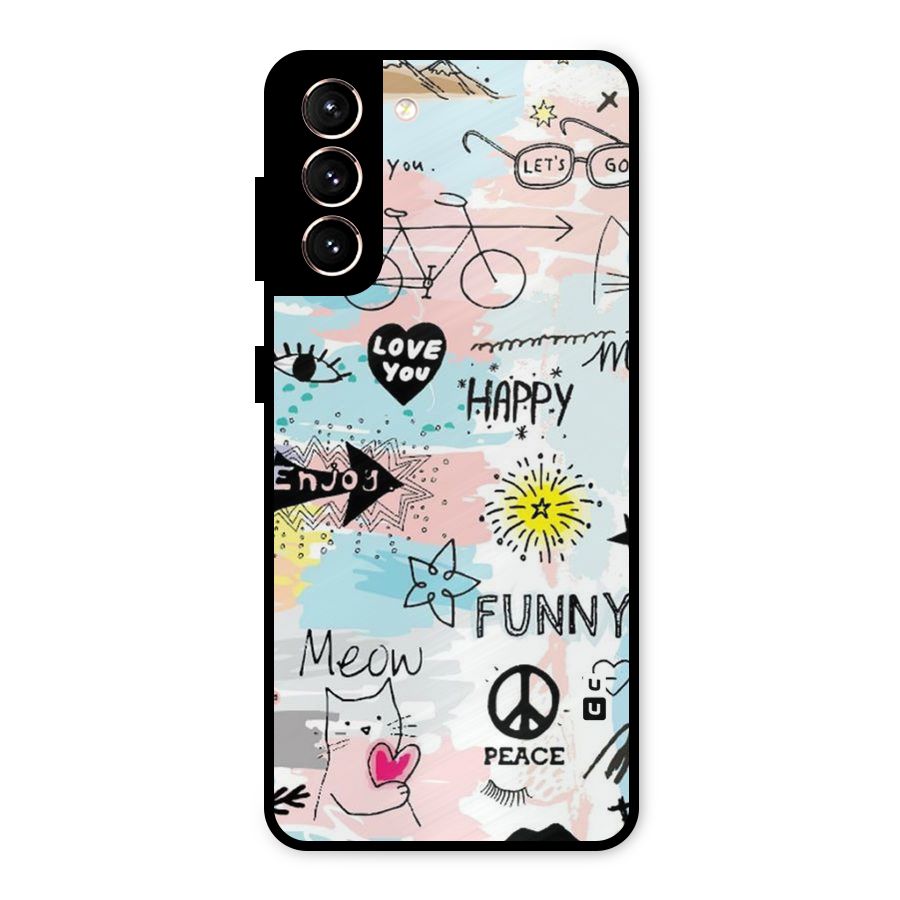 Peace And Funny Metal Back Case for Galaxy S21 5G