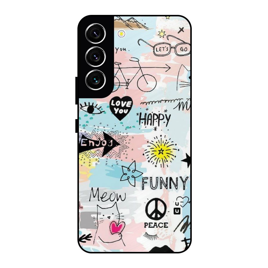 Peace And Funny Metal Back Case for Galaxy S22 5G