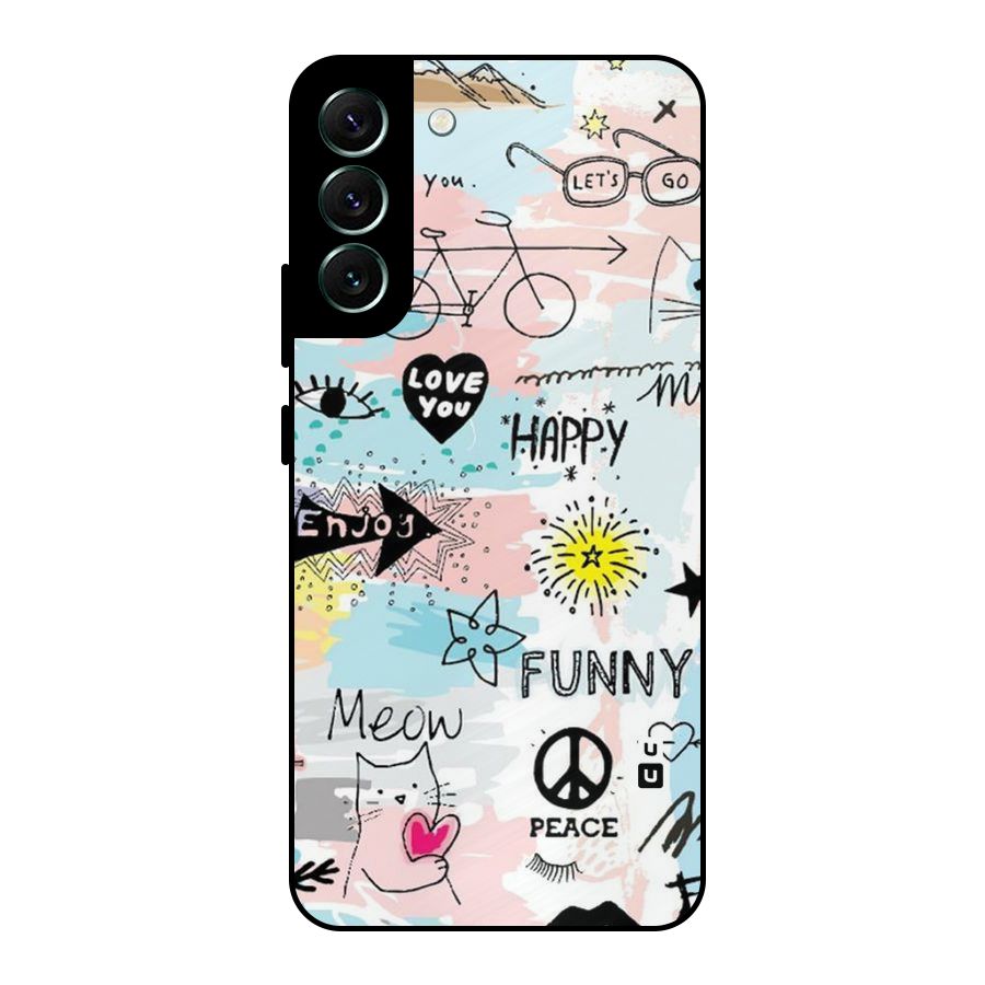 Peace And Funny Metal Back Case for Galaxy S22 Plus 5G