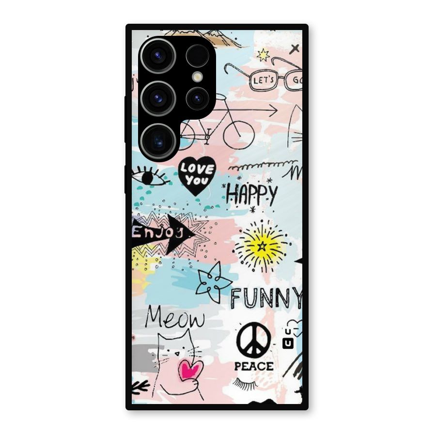 Peace And Funny Metal Back Case for Galaxy S23 Ultra