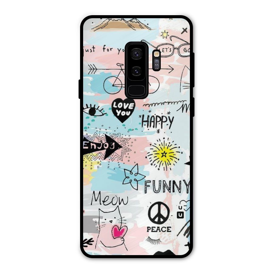 Peace And Funny Metal Back Case for Galaxy S9 Plus