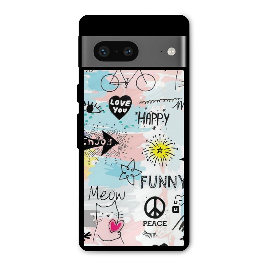 Peace And Funny Metal Back Case for Google Pixel 7