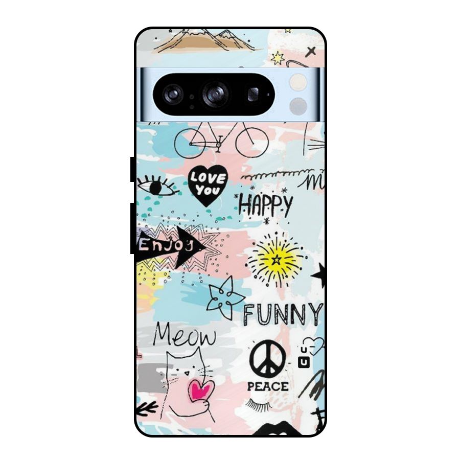 Peace And Funny Metal Back Case for Google Pixel 8 Pro