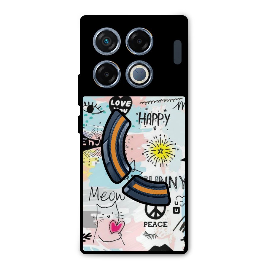 Peace And Funny Metal Back Case for Infinix GT 20 Pro