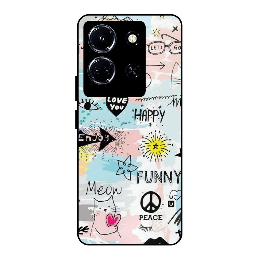 Peace And Funny Metal Back Case for Infinix Note 30 5G