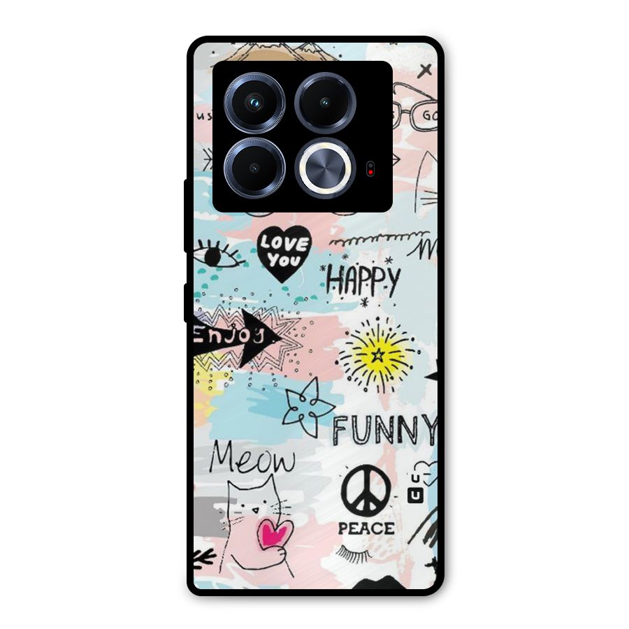 Peace And Funny Metal Back Case for Infinix Note 40 5G