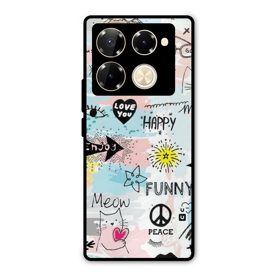 Peace And Funny Metal Back Case for Infinix Note 40 Pro