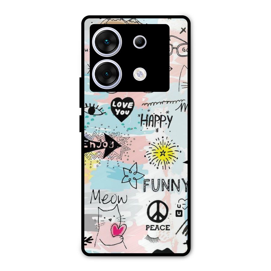 Peace And Funny Metal Back Case for Infinix Zero 30 5G