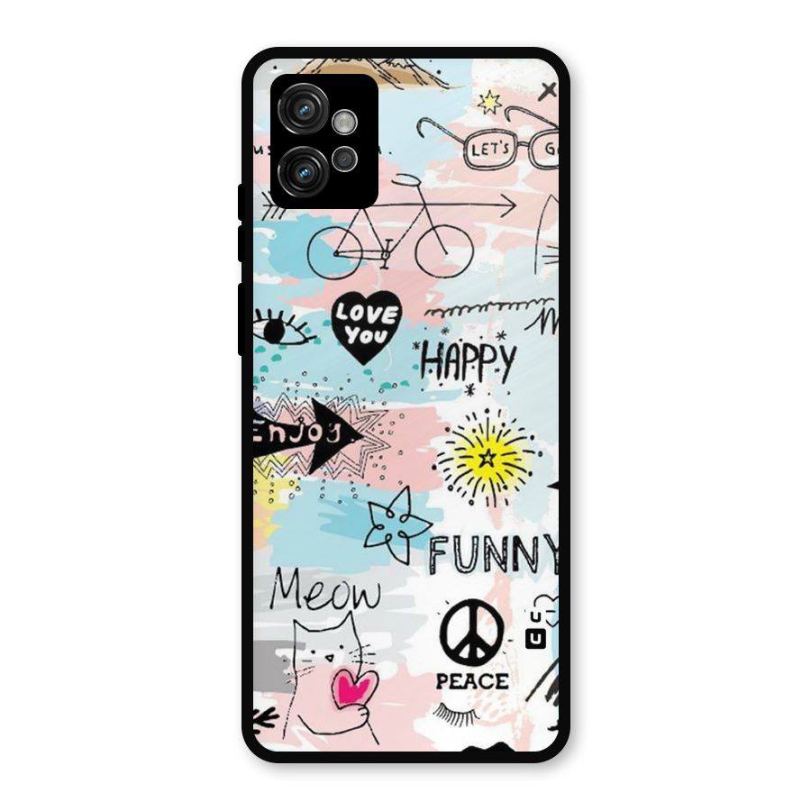 Peace And Funny Metal Back Case for Moto G32