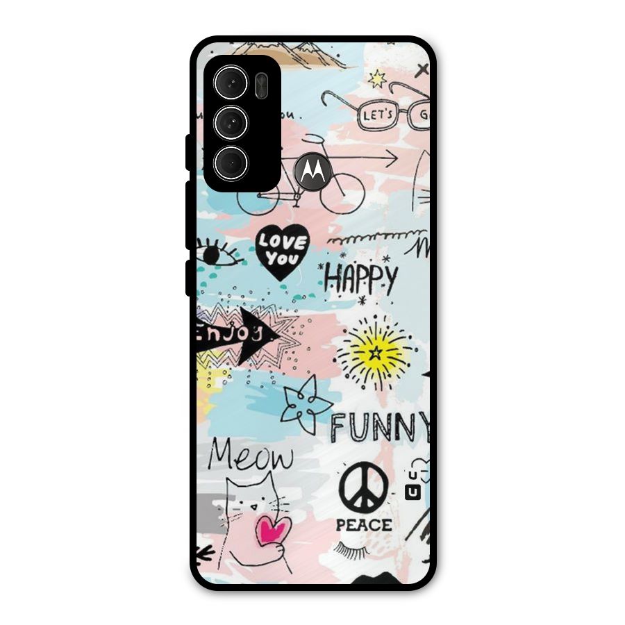 Peace And Funny Metal Back Case for Moto G60
