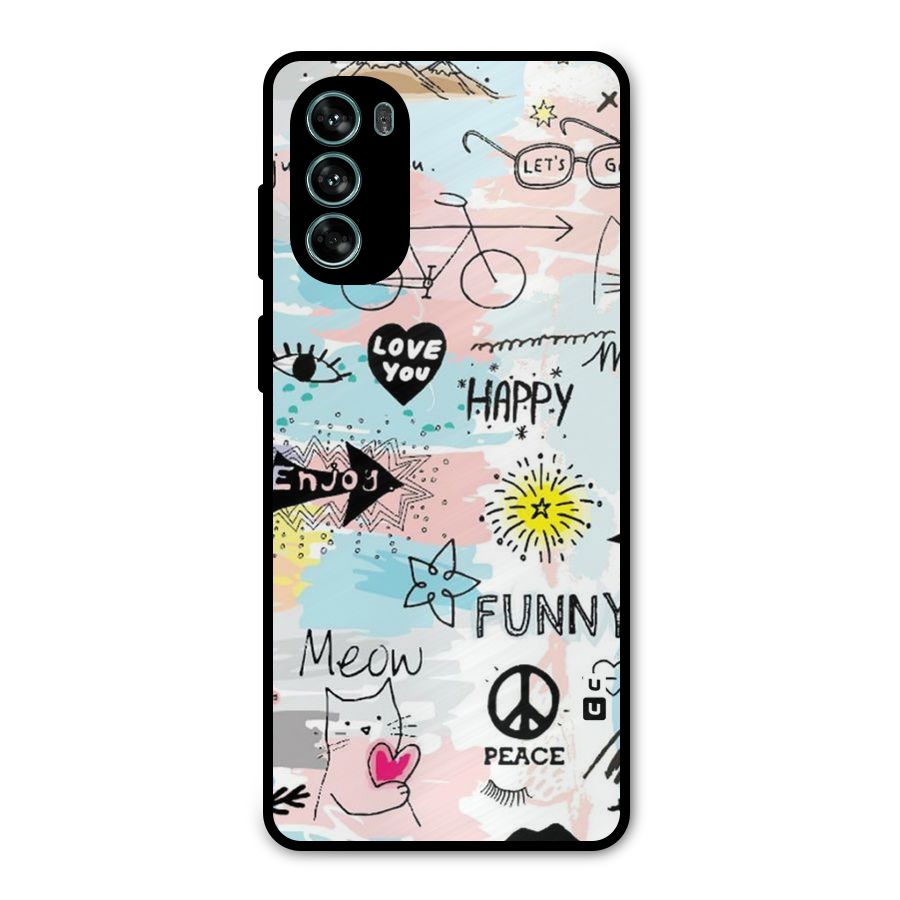Peace And Funny Metal Back Case for Moto G62