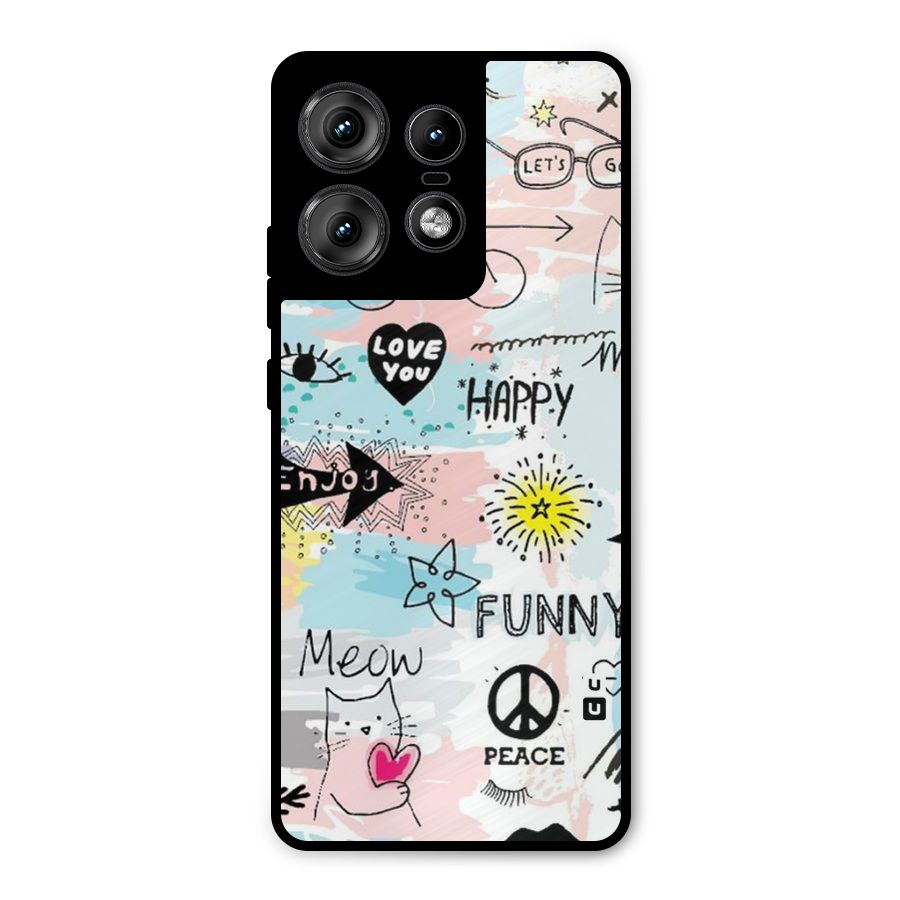 Peace And Funny Metal Back Case for Motorola Edge 50 Pro