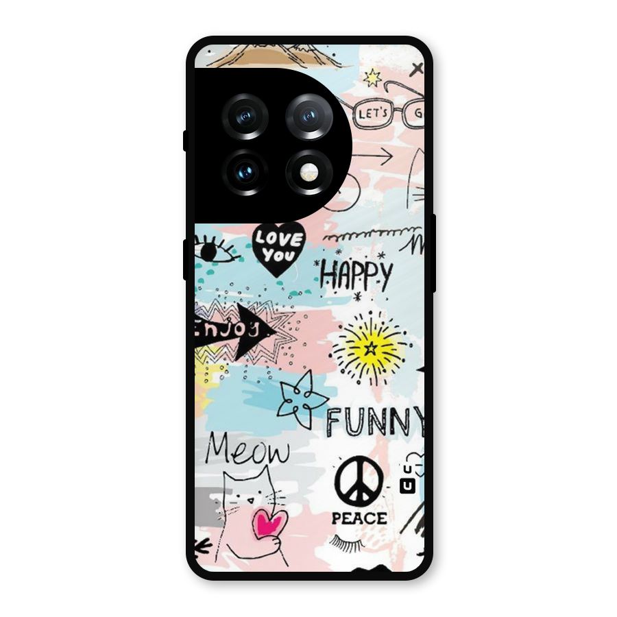 Peace And Funny Metal Back Case for OnePlus 11
