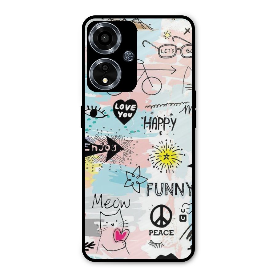 Peace And Funny Metal Back Case for Oppo A59