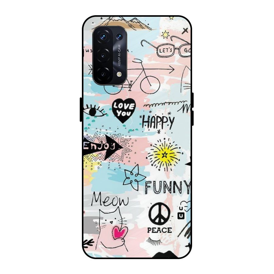 Peace And Funny Metal Back Case for Oppo A74 5G
