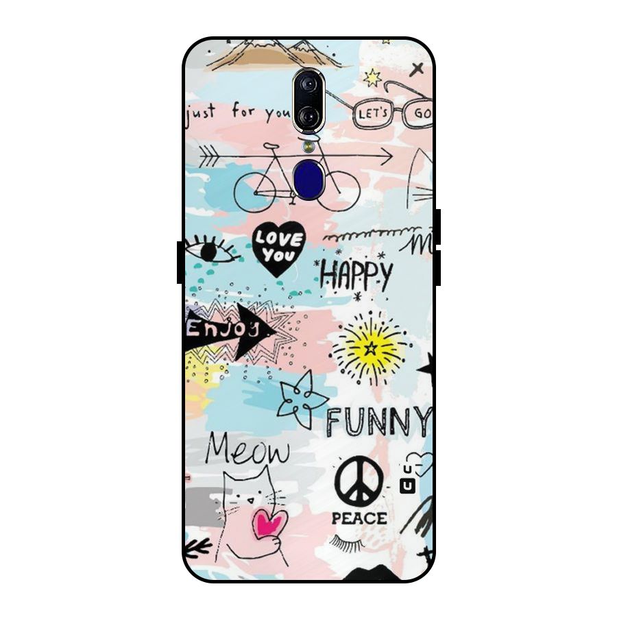 Peace And Funny Metal Back Case for Oppo F11