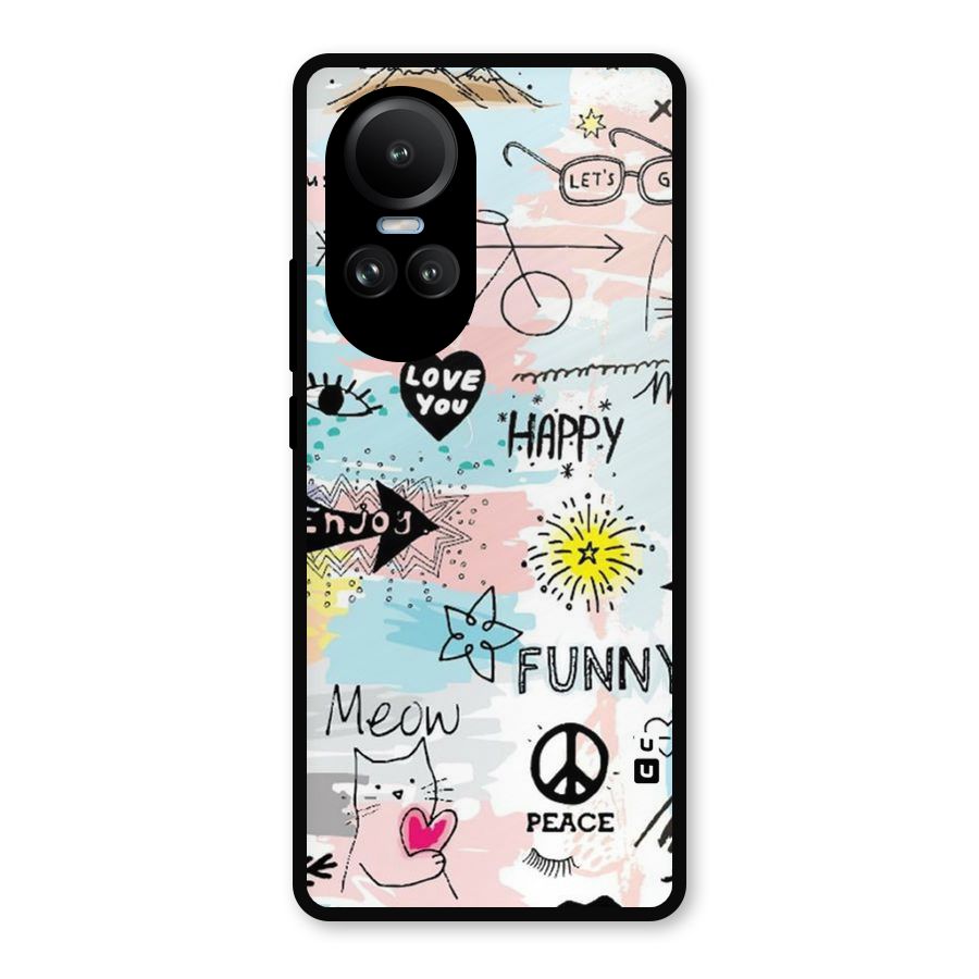 Peace And Funny Metal Back Case for Oppo Reno10