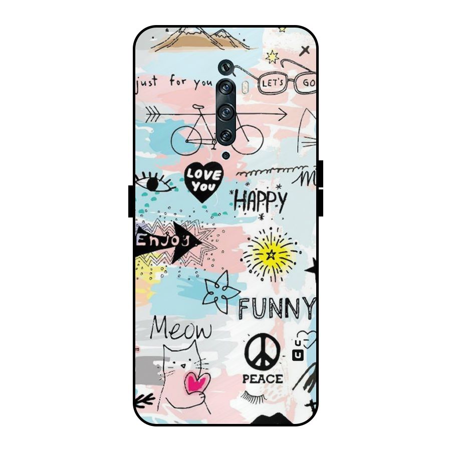 Peace And Funny Metal Back Case for Oppo Reno2 F