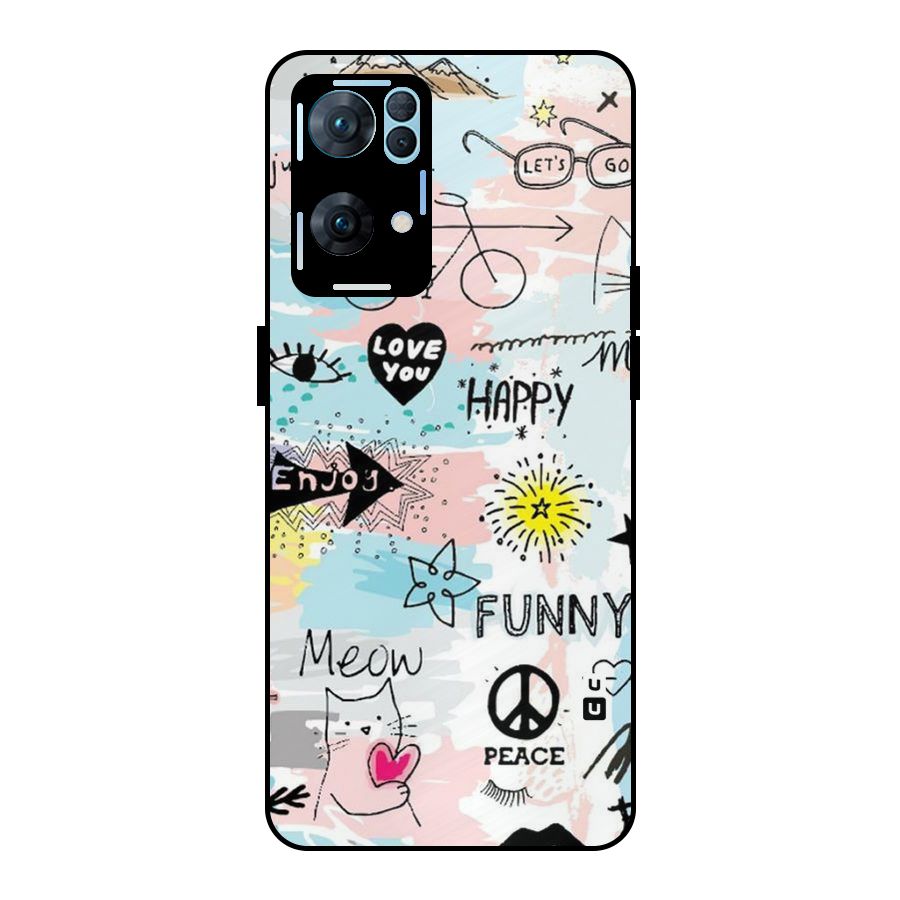 Peace And Funny Metal Back Case for Oppo Reno7 Pro 5G