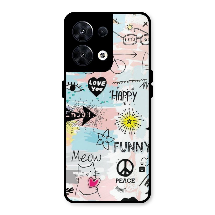 Peace And Funny Metal Back Case for Oppo Reno8 5G
