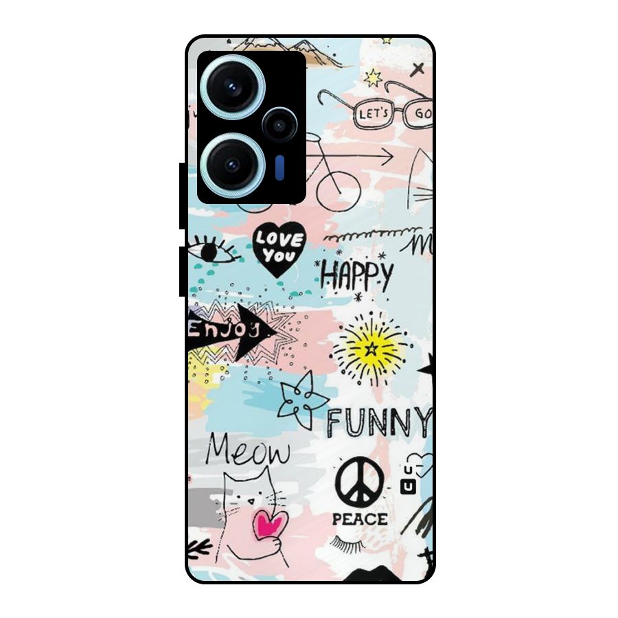 Peace And Funny Metal Back Case for Poco F5