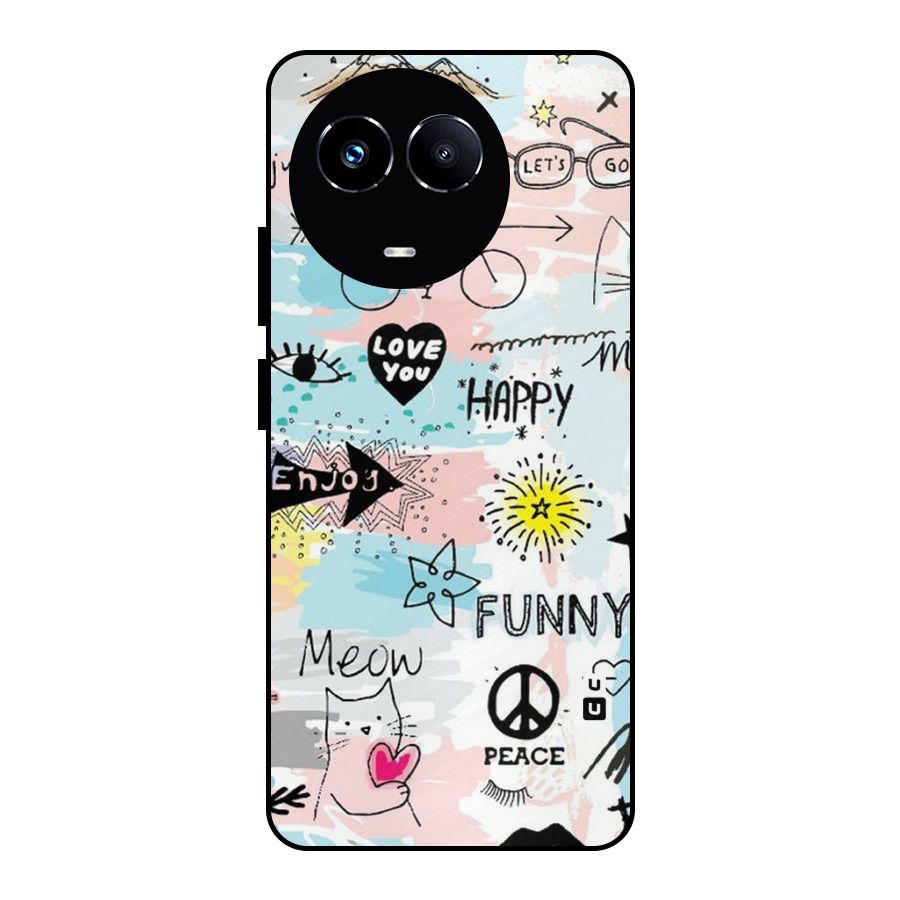 Peace And Funny Metal Back Case for Realme 11 5G