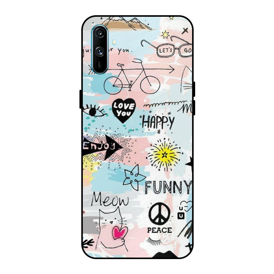 Peace And Funny Metal Back Case for Realme C3