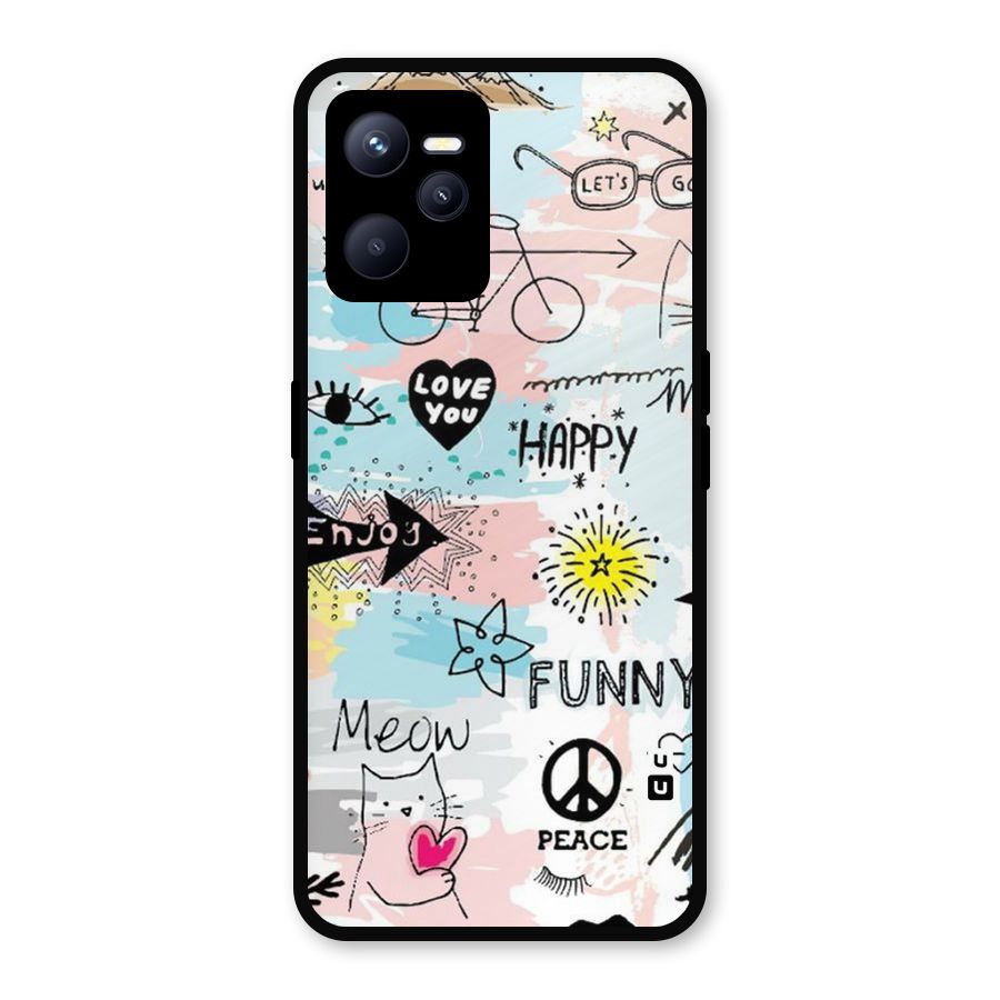 Peace And Funny Metal Back Case for Realme C35
