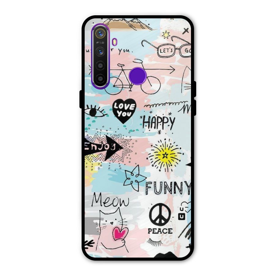Peace And Funny Metal Back Case for Realme Narzo 10