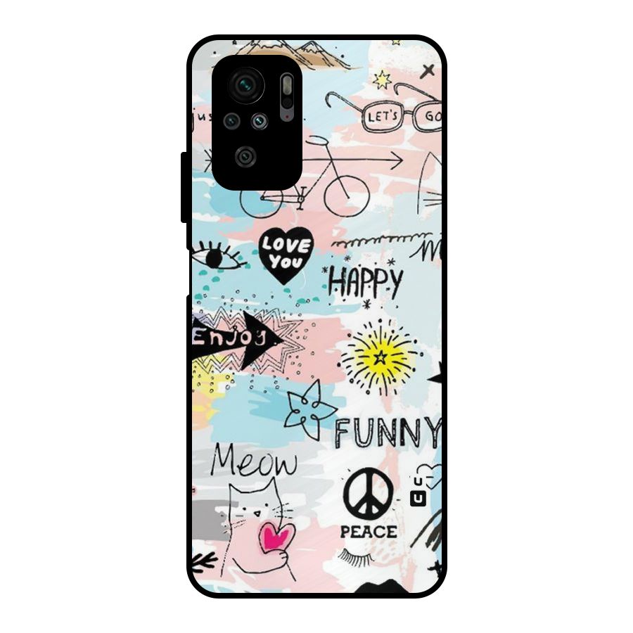 Peace And Funny Metal Back Case for Redmi Note 10