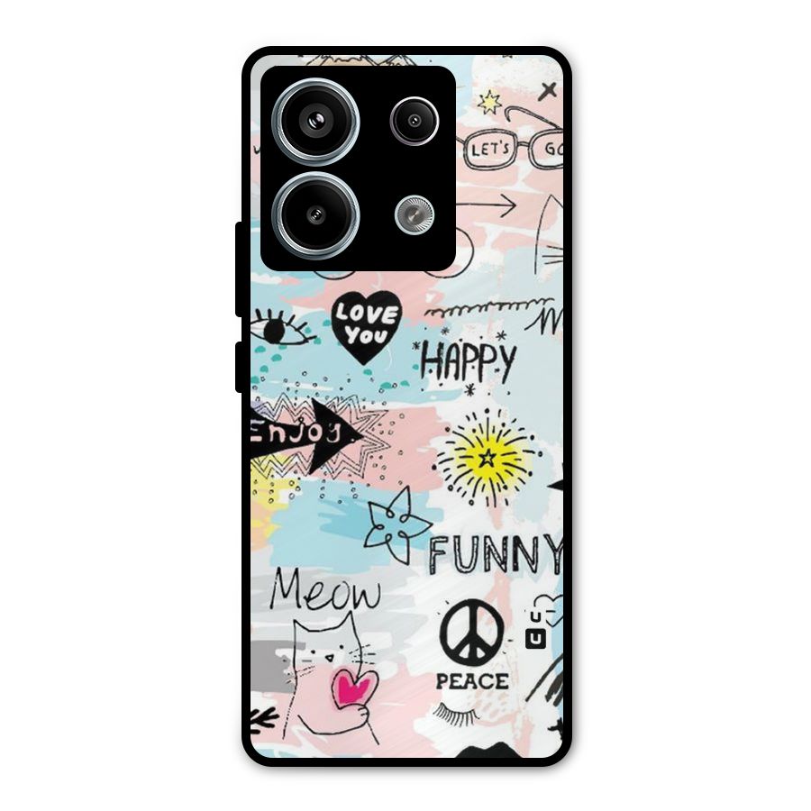 Peace And Funny Metal Back Case for Redmi Note 13 Pro 5G