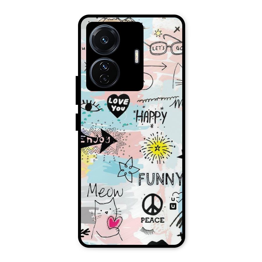 Peace And Funny Metal Back Case for Vivo T1 Pro