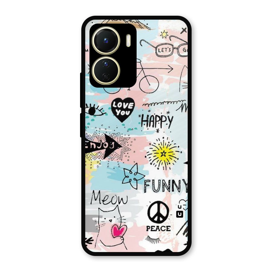 Peace And Funny Metal Back Case for Vivo T2x