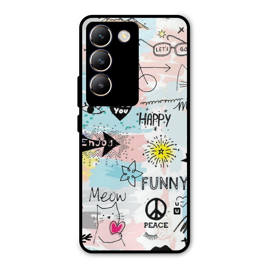 Peace And Funny Metal Back Case for Vivo T3 5G