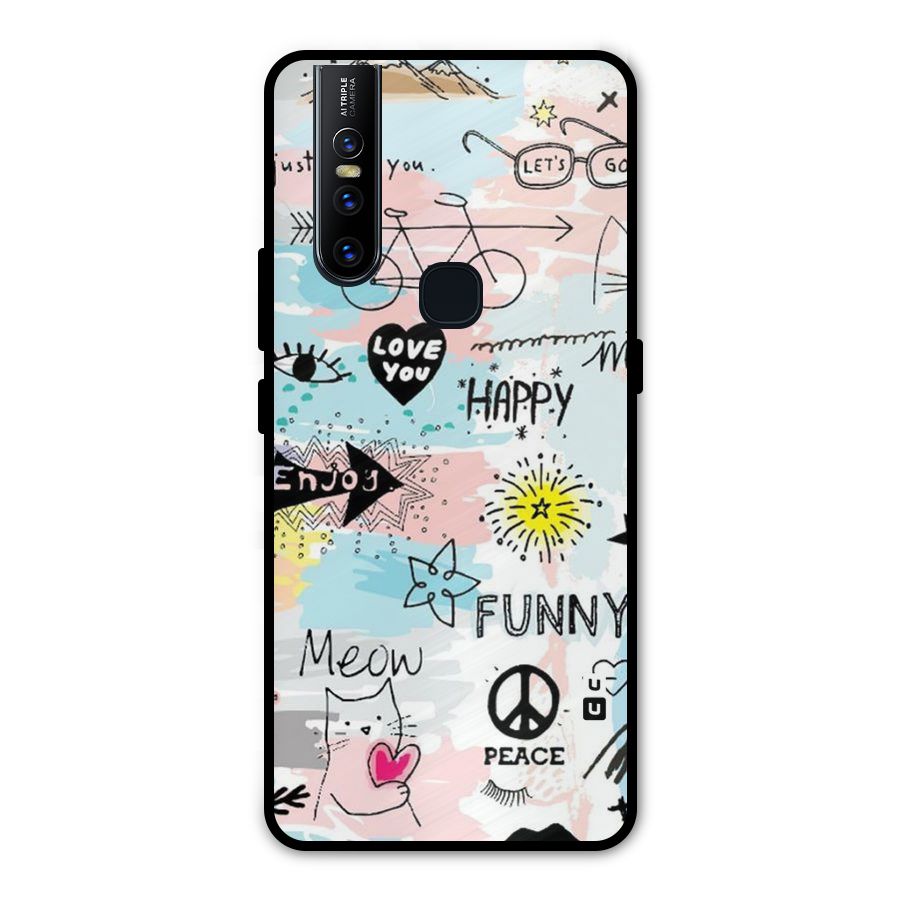 Peace And Funny Metal Back Case for Vivo V15