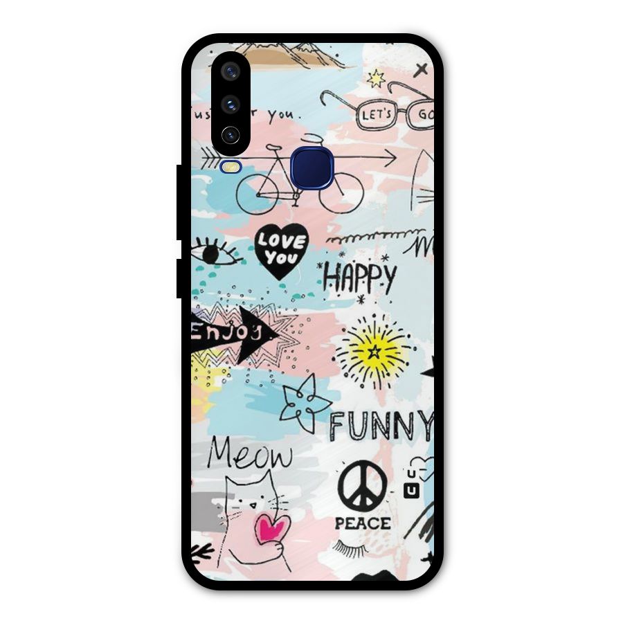 Peace And Funny Metal Back Case for Vivo V17