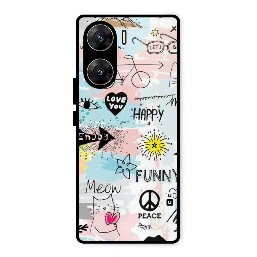 Peace And Funny Metal Back Case for Vivo V29e