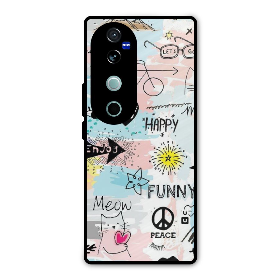 Peace And Funny Metal Back Case for Vivo V40